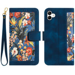 Custodia per telefono in pelle con motivo floreale e cordino, For Samsung Galaxy A12 5G, For Samsung Galaxy A04, For Samsung Galaxy A53 5G, For Samsung Galaxy A73 5G