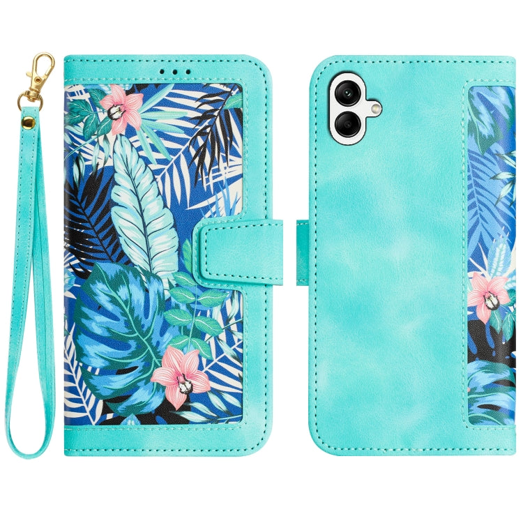 Custodia per telefono in pelle con motivo floreale e cordino, For Samsung Galaxy A14 5G / 4G, For Samsung Galaxy A34 5G, For Samsung Galaxy A54 5G, For Samsung Galaxy A04e