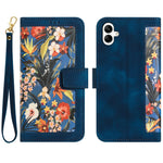 Custodia per telefono in pelle con motivo floreale e cordino, For Samsung Galaxy A14 5G / 4G, For Samsung Galaxy A34 5G, For Samsung Galaxy A54 5G, For Samsung Galaxy A04e