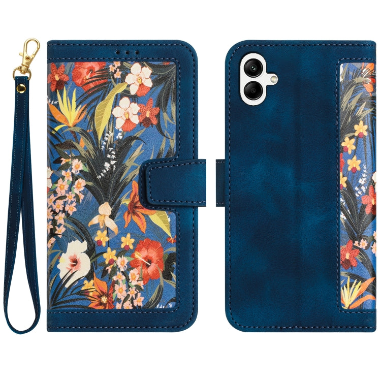 Custodia per telefono in pelle con motivo floreale e cordino, For Samsung Galaxy A14 5G / 4G, For Samsung Galaxy A34 5G, For Samsung Galaxy A54 5G, For Samsung Galaxy A04e
