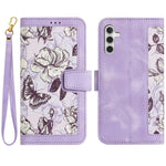 Custodia per telefono in pelle con motivo floreale e cordino, For Samsung Galaxy A05s, For Samsung Galaxy A25 5G, For Samsung Galaxy A24 4G, For Samsung Galaxy A23 5G / 4G