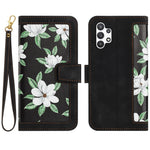 Custodia per telefono in pelle con motivo floreale e cordino, For Samsung Galaxy A33 5G, For Samsung Galaxy A13 5G / 4G, For Samsung Galaxy A22 5G, For Samsung Galaxy A72 5G / 4G