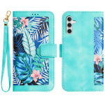 Custodia per telefono in pelle con motivo floreale e cordino, For Samsung Galaxy A14 5G / 4G, For Samsung Galaxy A34 5G, For Samsung Galaxy A54 5G, For Samsung Galaxy A04e