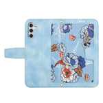 Custodia per telefono in pelle con motivo floreale e cordino, For Samsung Galaxy A15 5G / 4G, For Samsung Galaxy A55, For Samsung Galaxy A35 5G, For Samsung Galaxy A05