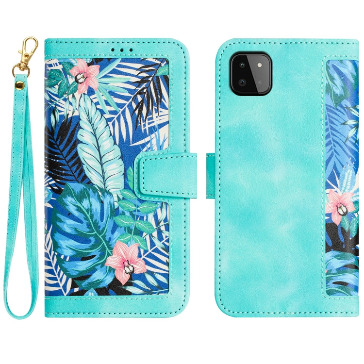 Custodia per telefono in pelle con motivo floreale e cordino, For Samsung Galaxy A33 5G, For Samsung Galaxy A13 5G / 4G, For Samsung Galaxy A22 5G, For Samsung Galaxy A72 5G / 4G