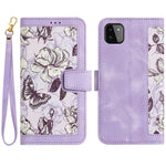 Custodia per telefono in pelle con motivo floreale e cordino, For Samsung Galaxy A33 5G, For Samsung Galaxy A13 5G / 4G, For Samsung Galaxy A22 5G, For Samsung Galaxy A72 5G / 4G