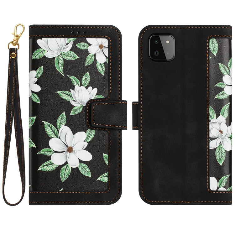 Custodia per telefono in pelle con motivo floreale e cordino, For Samsung Galaxy A33 5G, For Samsung Galaxy A13 5G / 4G, For Samsung Galaxy A22 5G, For Samsung Galaxy A72 5G / 4G