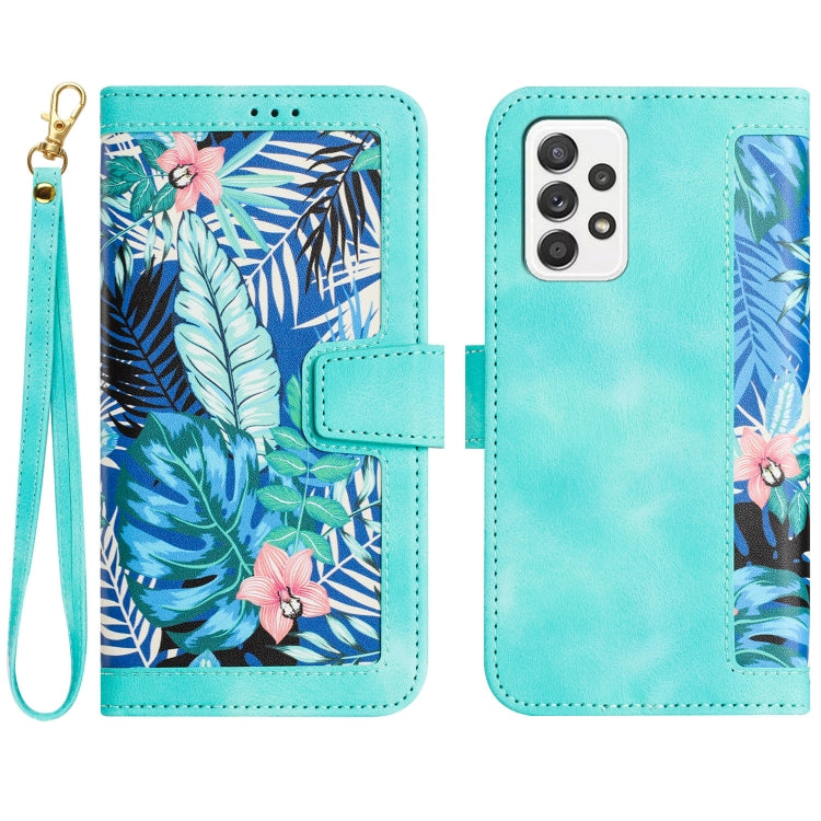 Custodia per telefono in pelle con motivo floreale e cordino, For Samsung Galaxy A05s, For Samsung Galaxy A25 5G, For Samsung Galaxy A24 4G, For Samsung Galaxy A23 5G / 4G