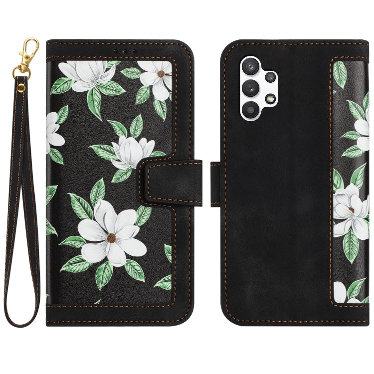 Custodia per telefono in pelle con motivo floreale e cordino, For Samsung Galaxy A52 5G / 4G, For Samsung Galaxy A32 5G