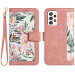 Custodia per telefono in pelle con motivo floreale e cordino, For Samsung Galaxy A33 5G, For Samsung Galaxy A13 5G / 4G, For Samsung Galaxy A22 5G, For Samsung Galaxy A72 5G / 4G