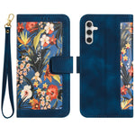 Custodia per telefono in pelle con motivo floreale e cordino, For Samsung Galaxy A14 5G / 4G, For Samsung Galaxy A34 5G, For Samsung Galaxy A54 5G, For Samsung Galaxy A04e
