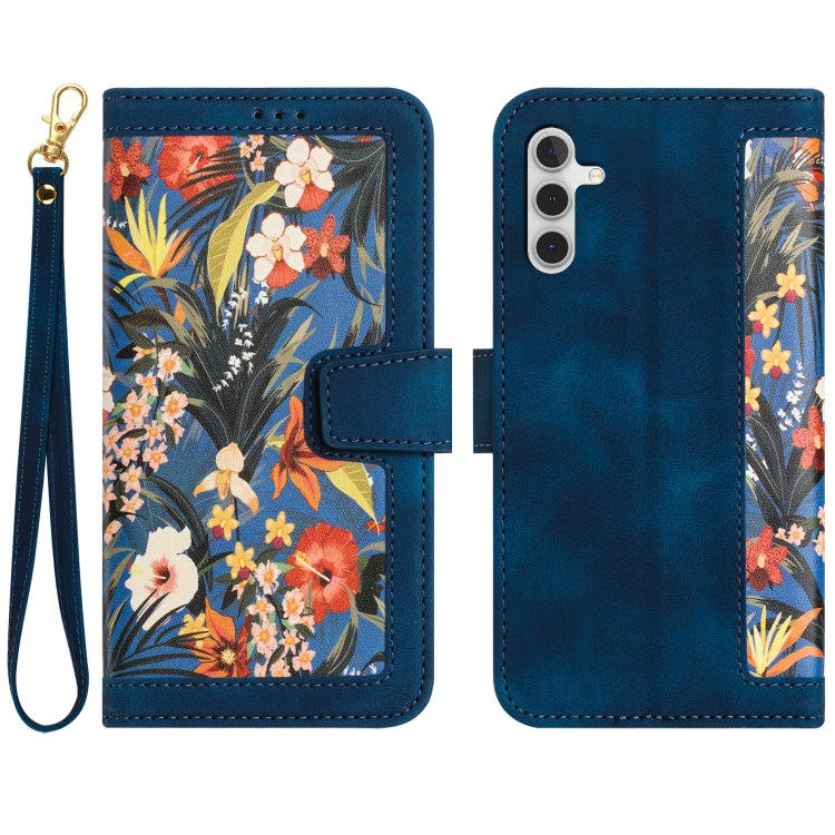 Custodia per telefono in pelle con motivo floreale e cordino, For Samsung Galaxy A14 5G / 4G, For Samsung Galaxy A34 5G, For Samsung Galaxy A54 5G, For Samsung Galaxy A04e