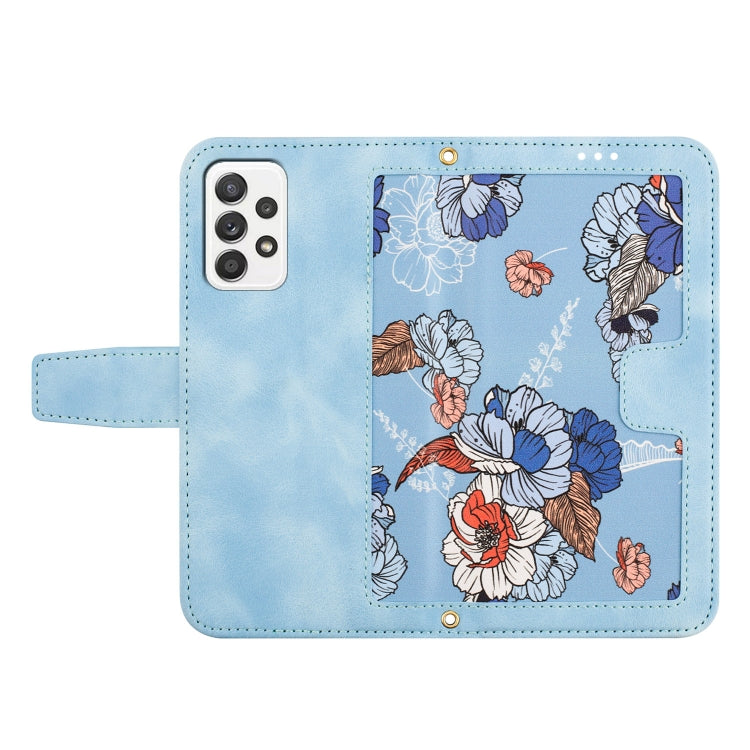 Custodia per telefono in pelle con motivo floreale e cordino, For Samsung Galaxy A52 5G / 4G, For Samsung Galaxy A32 5G