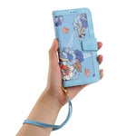 Custodia per telefono in pelle con motivo floreale e cordino, For Samsung Galaxy A52 5G / 4G, For Samsung Galaxy A32 5G