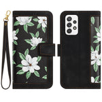 Custodia per telefono in pelle con motivo floreale e cordino, For Samsung Galaxy A52 5G / 4G, For Samsung Galaxy A32 5G