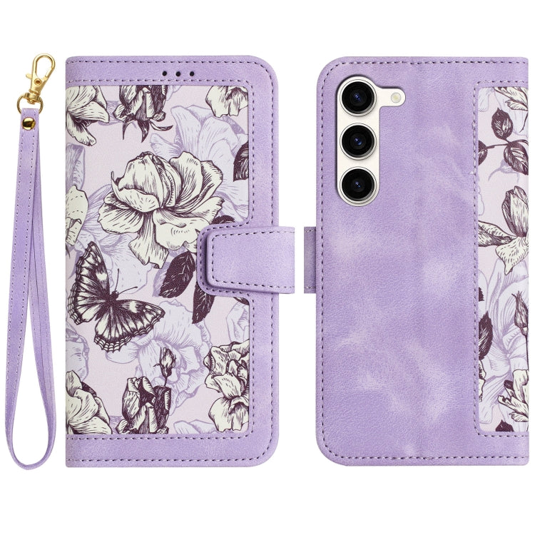 Custodia per telefono in pelle con motivo floreale e cordino, For Samsung Galaxy S23 5G, For Samsung Galaxy S20 FE, For Samsung Galaxy S22 Ultra 5G, For Samsung Galaxy S22+ 5G