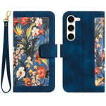 Custodia per telefono in pelle con motivo floreale e cordino, For Samsung Galaxy S23 5G, For Samsung Galaxy S20 FE, For Samsung Galaxy S22 Ultra 5G, For Samsung Galaxy S22+ 5G