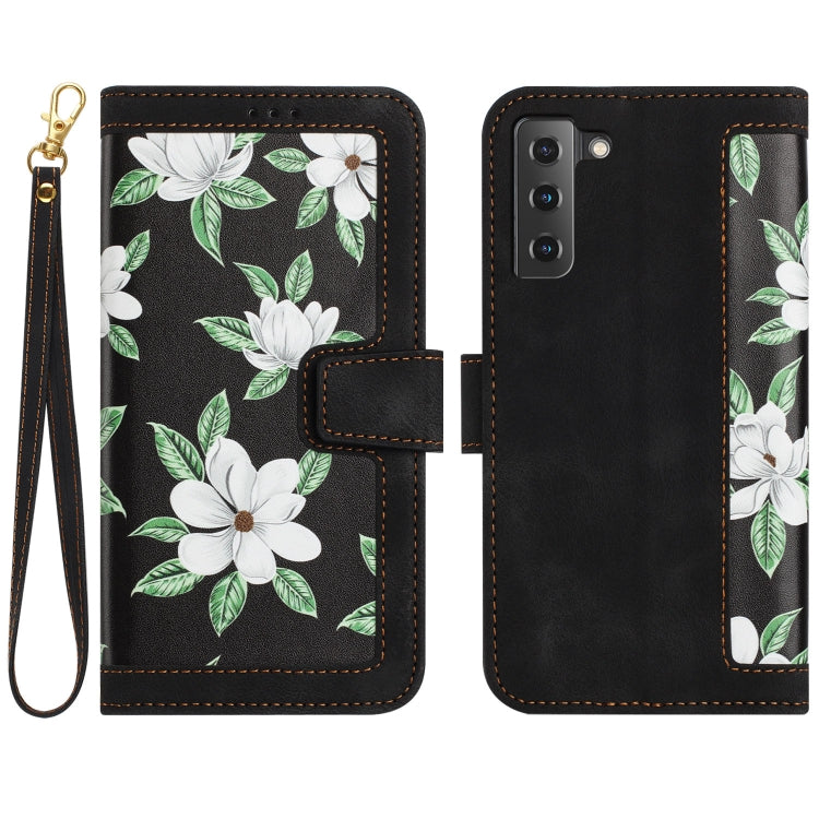 Custodia per telefono in pelle con motivo floreale e cordino, For Samsung Galaxy S22 5G, For Samsung Galaxy S21 FE 5G, For Samsung Galaxy S21 5G, For Samsung Galaxy S21+ 5G
