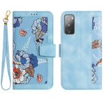 Custodia per telefono in pelle con motivo floreale e cordino, For Samsung Galaxy S23 5G, For Samsung Galaxy S20 FE, For Samsung Galaxy S22 Ultra 5G, For Samsung Galaxy S22+ 5G