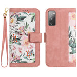 Custodia per telefono in pelle con motivo floreale e cordino, For Samsung Galaxy S23 5G, For Samsung Galaxy S20 FE, For Samsung Galaxy S22 Ultra 5G, For Samsung Galaxy S22+ 5G