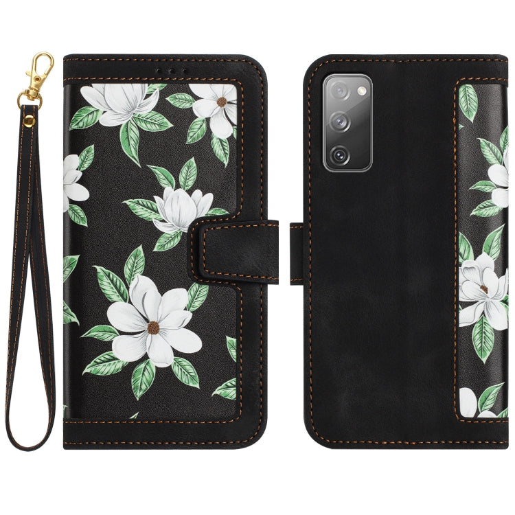 Custodia per telefono in pelle con motivo floreale e cordino, For Samsung Galaxy S23 5G, For Samsung Galaxy S20 FE, For Samsung Galaxy S22 Ultra 5G, For Samsung Galaxy S22+ 5G