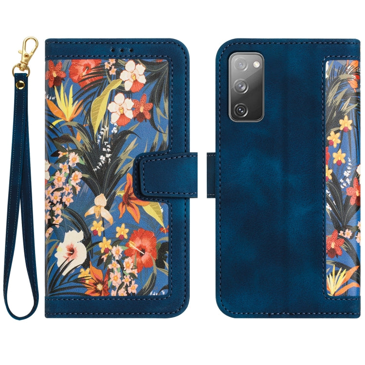 Custodia per telefono in pelle con motivo floreale e cordino, For Samsung Galaxy S23 5G, For Samsung Galaxy S20 FE, For Samsung Galaxy S22 Ultra 5G, For Samsung Galaxy S22+ 5G