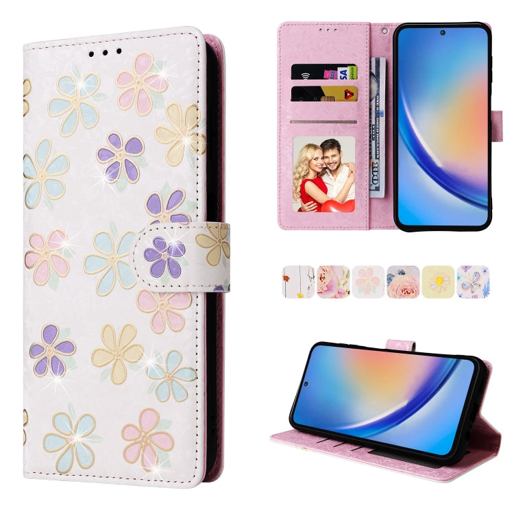 Custodia per telefono in pelle RFID con pittura abbronzante, For Galaxy A16 5G, For Galaxy A06 4G, For Galaxy A35 5G, For Galaxy A24 5G