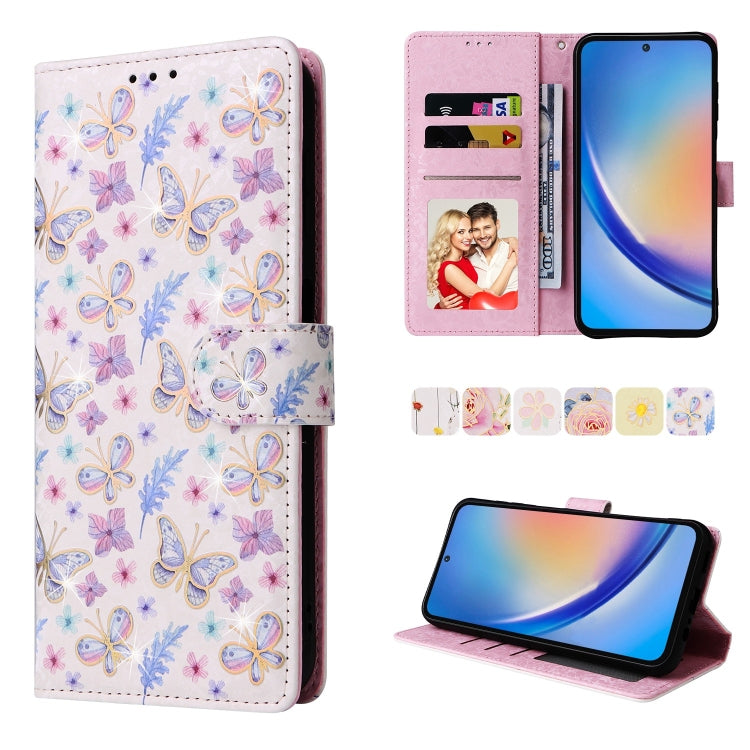 Custodia per telefono in pelle RFID con pittura abbronzante, For Galaxy A16 5G, For Galaxy A06 4G, For Galaxy A35 5G, For Galaxy A24 5G