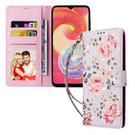 Custodia per telefono in pelle RFID con pittura abbronzante, For Galaxy A04e