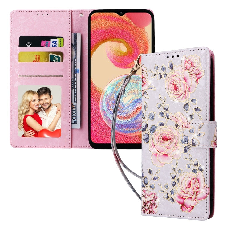 Custodia per telefono in pelle RFID con pittura abbronzante, For Galaxy A04e