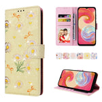 Custodia per telefono in pelle RFID con pittura abbronzante, For Galaxy A04e