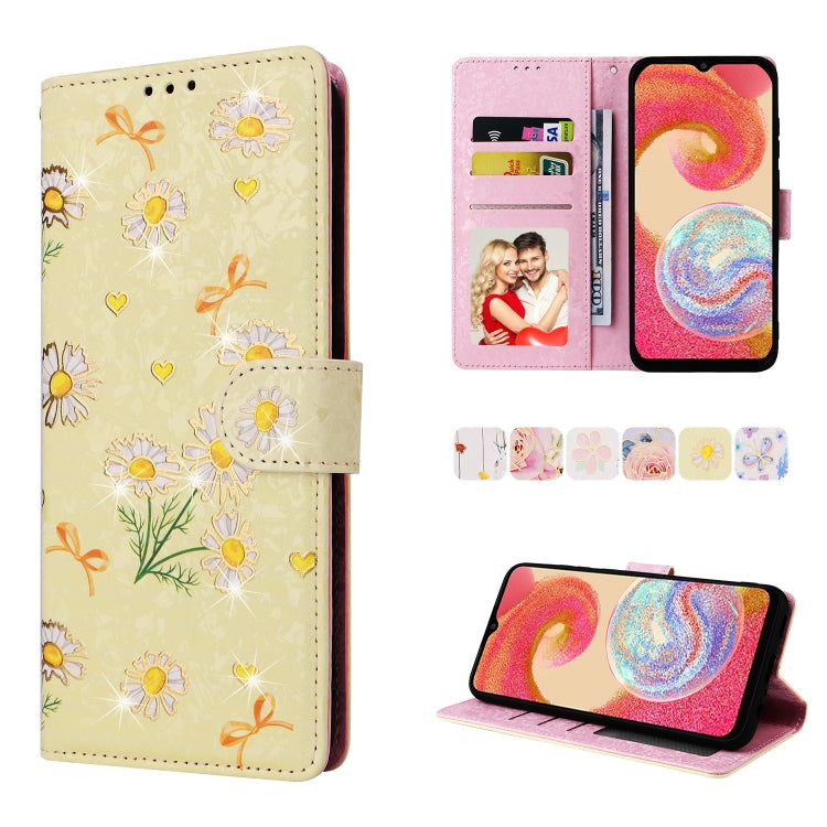 Custodia per telefono in pelle RFID con pittura abbronzante, For Galaxy A04e
