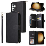 Portafoglio con cerniera e 9 scomparti per carte, custodia in pelle per telefono, For Galaxy S25 FE 5G, For Galaxy S25 Edge 5G, For Galaxy S25 5G, For Galaxy S25+ 5G