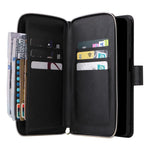 Portafoglio con cerniera e 9 scomparti per carte, custodia in pelle per telefono, For Galaxy S25 FE 5G, For Galaxy S25 Edge 5G, For Galaxy S25 5G, For Galaxy S25+ 5G