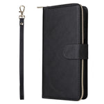 Portafoglio con cerniera e 9 scomparti per carte, custodia in pelle per telefono, For Galaxy A35 5G