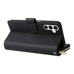Portafoglio con cerniera e 9 scomparti per carte, custodia in pelle per telefono, For Galaxy A35 5G