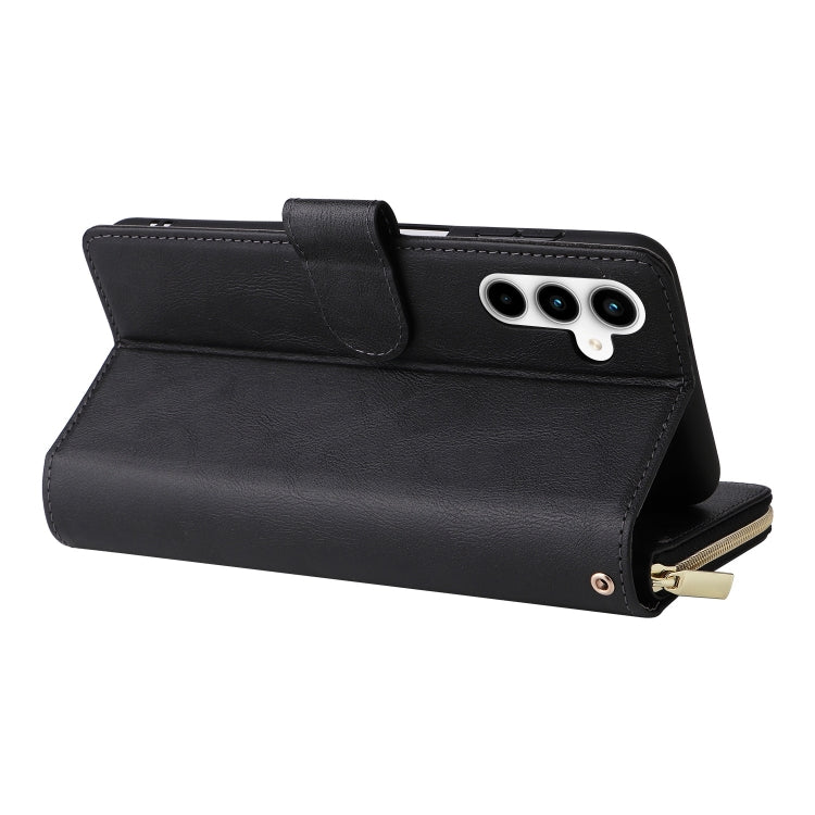 Portafoglio con cerniera e 9 scomparti per carte, custodia in pelle per telefono, For Galaxy A35 5G