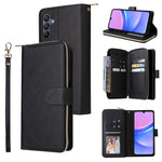 Portafoglio con cerniera e 9 scomparti per carte, custodia in pelle per telefono, For Galaxy A06 4G / 5G, For Galaxy A56 5G, For Galaxy A26 5G, For Galaxy A16 5G