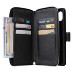 Portafoglio con cerniera e 9 scomparti per carte, custodia in pelle per telefono, For Galaxy A06 4G / 5G, For Galaxy A56 5G, For Galaxy A26 5G, For Galaxy A16 5G