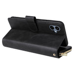 Portafoglio con cerniera e 9 scomparti per carte, custodia in pelle per telefono, For Galaxy A06 4G / 5G, For Galaxy A56 5G, For Galaxy A26 5G, For Galaxy A16 5G