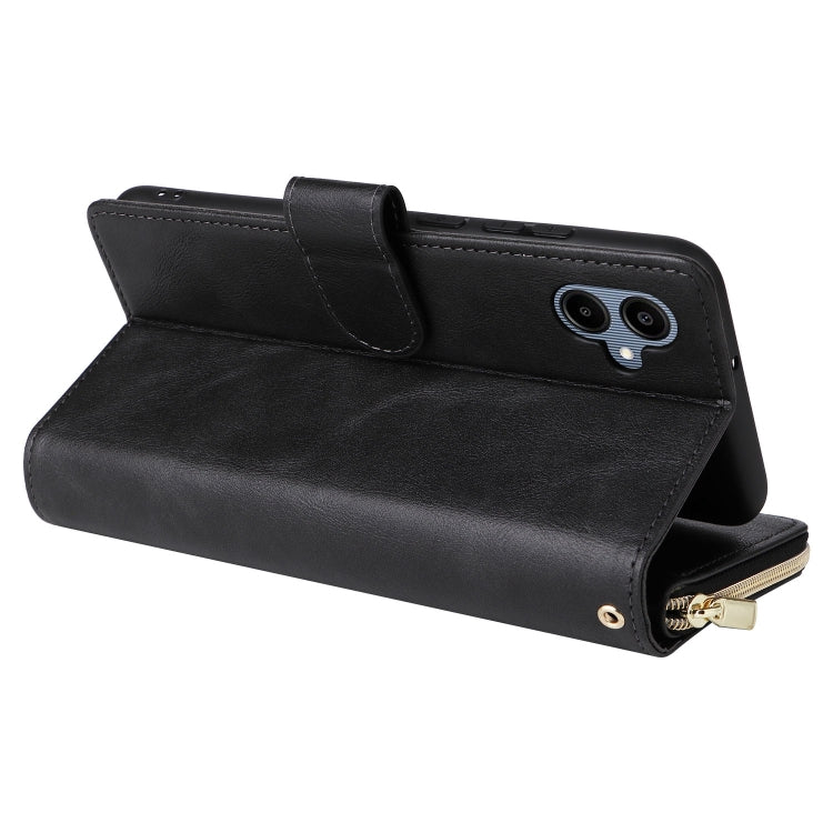 Portafoglio con cerniera e 9 scomparti per carte, custodia in pelle per telefono, For Galaxy A06 4G / 5G, For Galaxy A56 5G, For Galaxy A26 5G, For Galaxy A16 5G