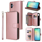 Portafoglio con cerniera e 9 scomparti per carte, custodia in pelle per telefono, For Galaxy A06 4G / 5G, For Galaxy A56 5G, For Galaxy A26 5G, For Galaxy A16 5G