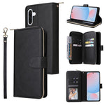 Portafoglio con cerniera e 9 scomparti per carte, custodia in pelle per telefono, For Galaxy A06 4G / 5G, For Galaxy A56 5G, For Galaxy A26 5G, For Galaxy A16 5G