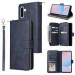 Portafoglio con cerniera e 9 scomparti per carte, custodia in pelle per telefono, For Galaxy A06 4G / 5G, For Galaxy A56 5G, For Galaxy A26 5G, For Galaxy A16 5G