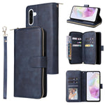 Portafoglio con cerniera e 9 scomparti per carte, custodia in pelle per telefono, For Galaxy A57 5G, For Galaxy A37 5G, For Galaxy A27 5G, For Galaxy A17 5G