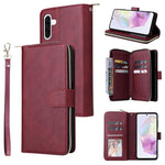 Portafoglio con cerniera e 9 scomparti per carte, custodia in pelle per telefono, For Galaxy A57 5G, For Galaxy A37 5G, For Galaxy A27 5G, For Galaxy A17 5G
