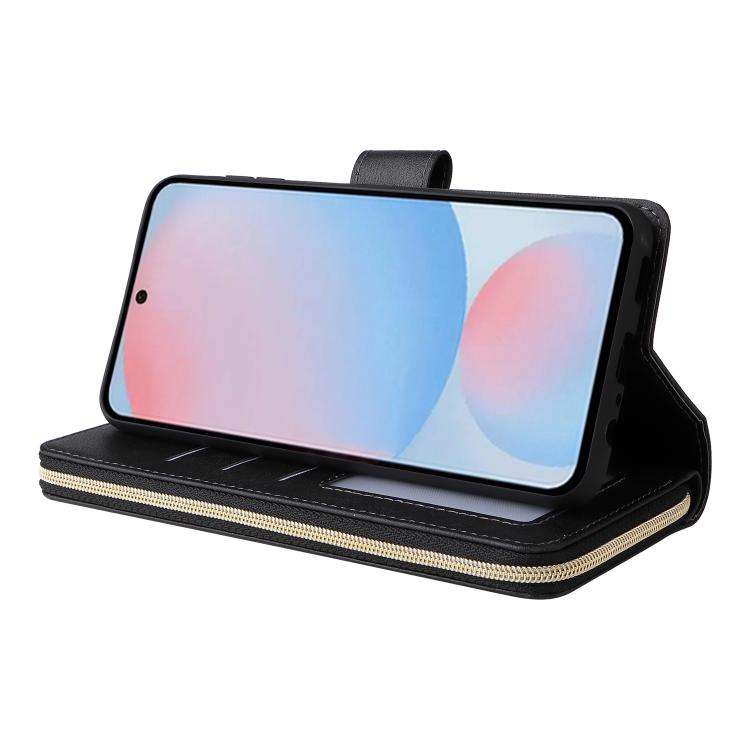 Portafoglio con cerniera e 9 scomparti per carte, custodia in pelle per telefono, For Galaxy A57 5G, For Galaxy A37 5G, For Galaxy A27 5G, For Galaxy A17 5G