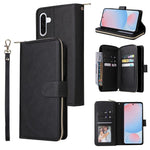 Portafoglio con cerniera e 9 scomparti per carte, custodia in pelle per telefono, For Galaxy A57 5G, For Galaxy A37 5G, For Galaxy A27 5G, For Galaxy A17 5G