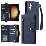 Custodia per telefono in pelle a tre pieghe con fibbia a rivetto e 9 carte, For Samsung Galaxy S25 Edge 5G, For Samsung Galaxy S25 5G, For Samsung Galaxy S25+ 5G, For Samsung Galaxy S25 Ultra 5G