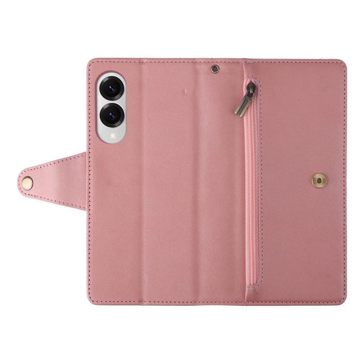 Custodia per telefono in pelle a tre pieghe con fibbia a rivetto e 9 carte, For Samsung Galaxy S25 Edge 5G, For Samsung Galaxy S25 5G, For Samsung Galaxy S25+ 5G, For Samsung Galaxy S25 Ultra 5G
